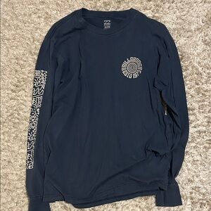 Billabong Dark Blue Long Sleeve Tee with Graphic